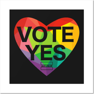 vote yes heart Posters and Art